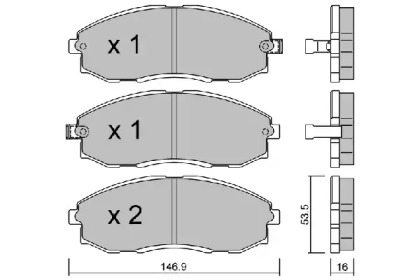 Комплект тормозных колодок AISIN BPHY-1902